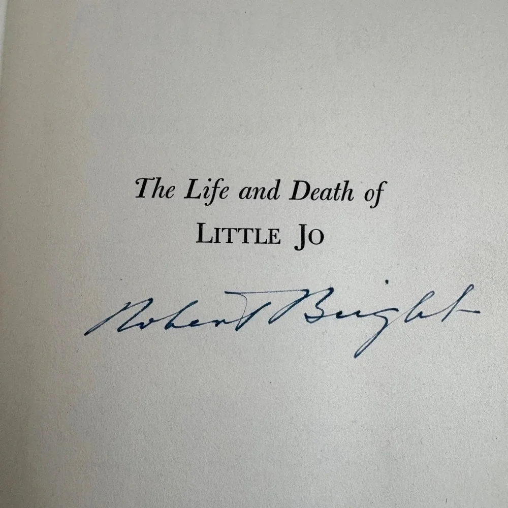 Signed 1st Edition‎ The Life And Death Of Little Jo Robert Bright 1944 HCDJ